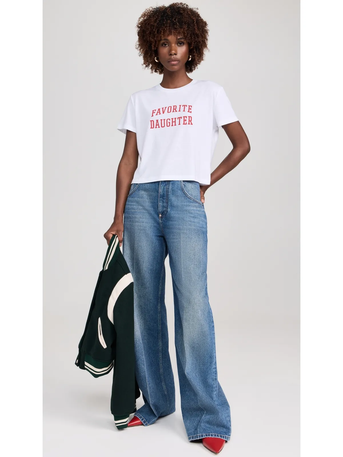 Favorite Daughter クロップド・カレッジTシャツ - 画像5