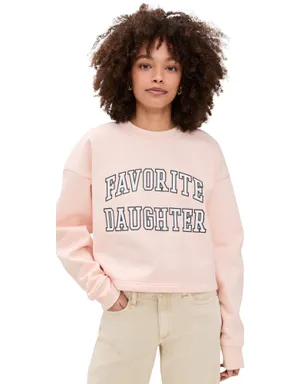 Favorite Daughter クロップド・カレッジ・スウェットシャツ - サムネイル1