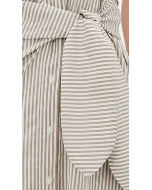 Favorite Daughter The Good Behavior Dress Soft Taupe Stripe - サムネイル6