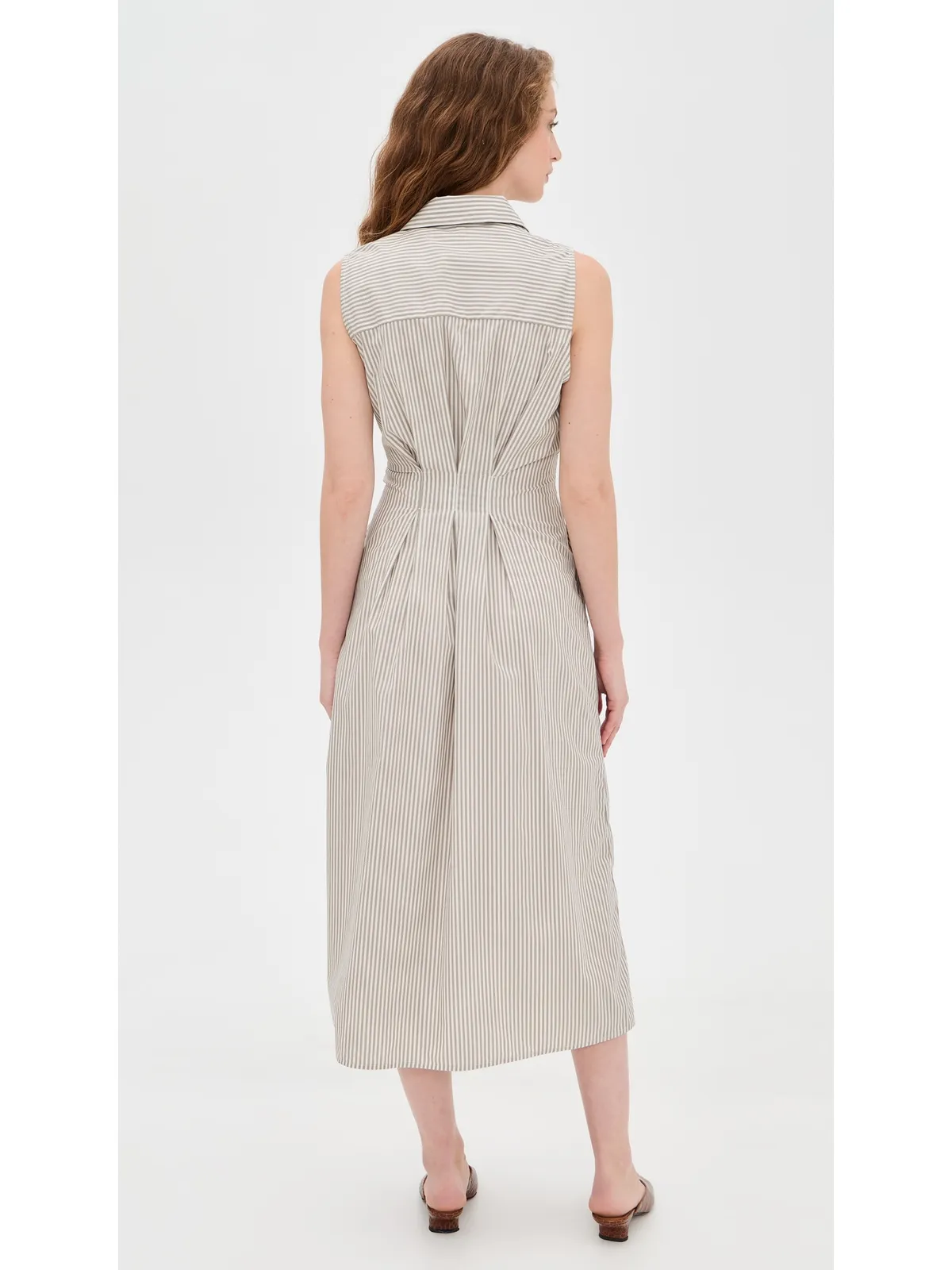 Favorite Daughter The Good Behavior Dress Soft Taupe Stripe - 画像3