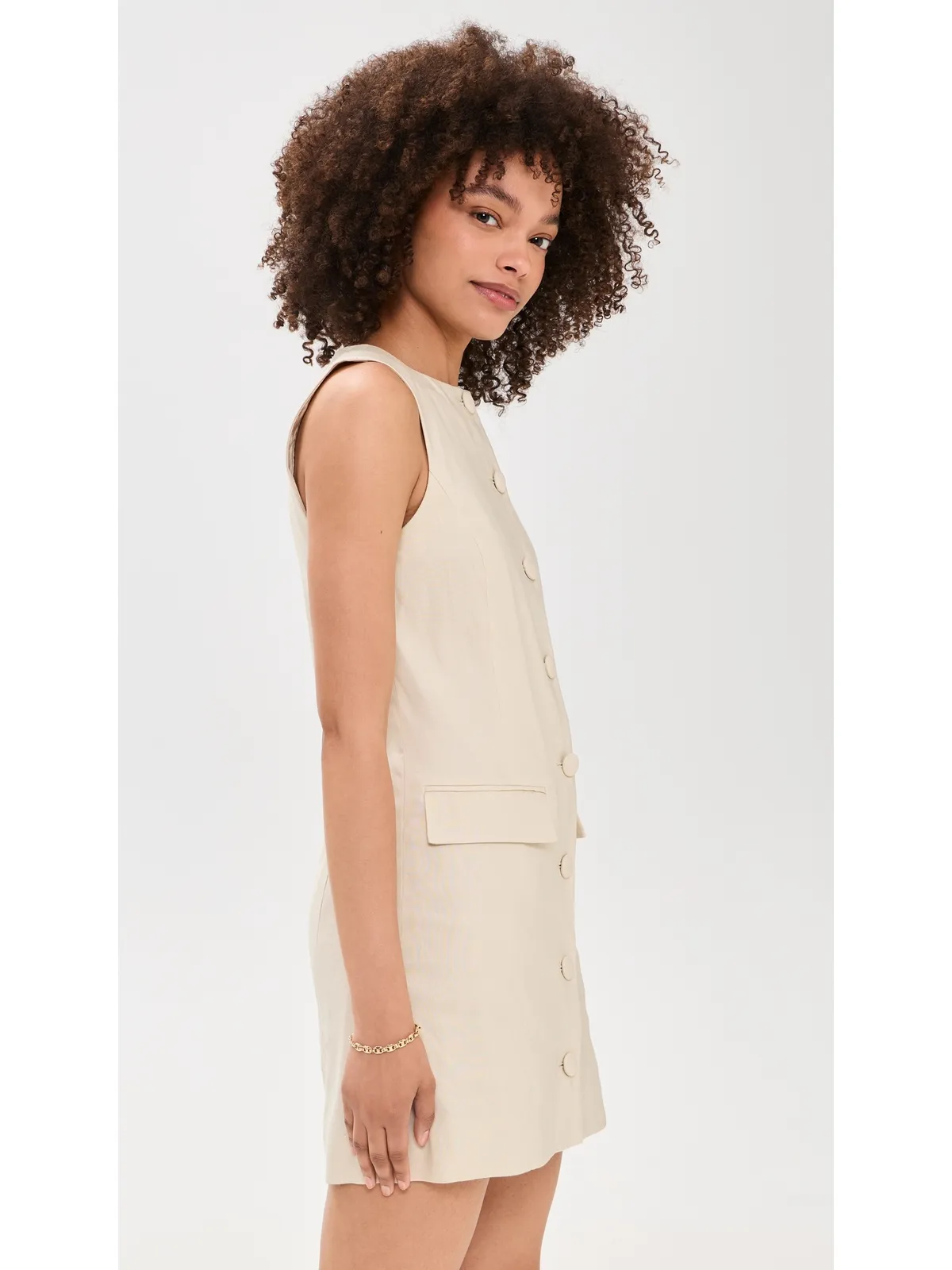 Favorite Daughter Cece Linen Dress Light Khaki - 画像4