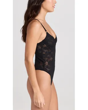 Fleur du Mal レースストレッチ・マルチフィット・タンガ付きボディスーツ - サムネイル4