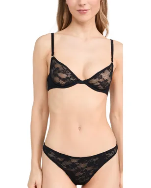 Fleur du Mal ストレッチレース デミブラ ブラック - サムネイル1