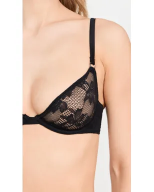 Fleur du Mal ストレッチレース デミブラ ブラック - サムネイル5