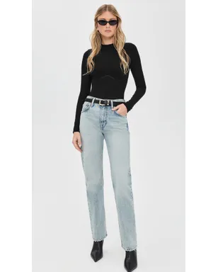 Fleur du Mal Hourglass Rib Mock Neck Thong ボディスーツ - サムネイル5