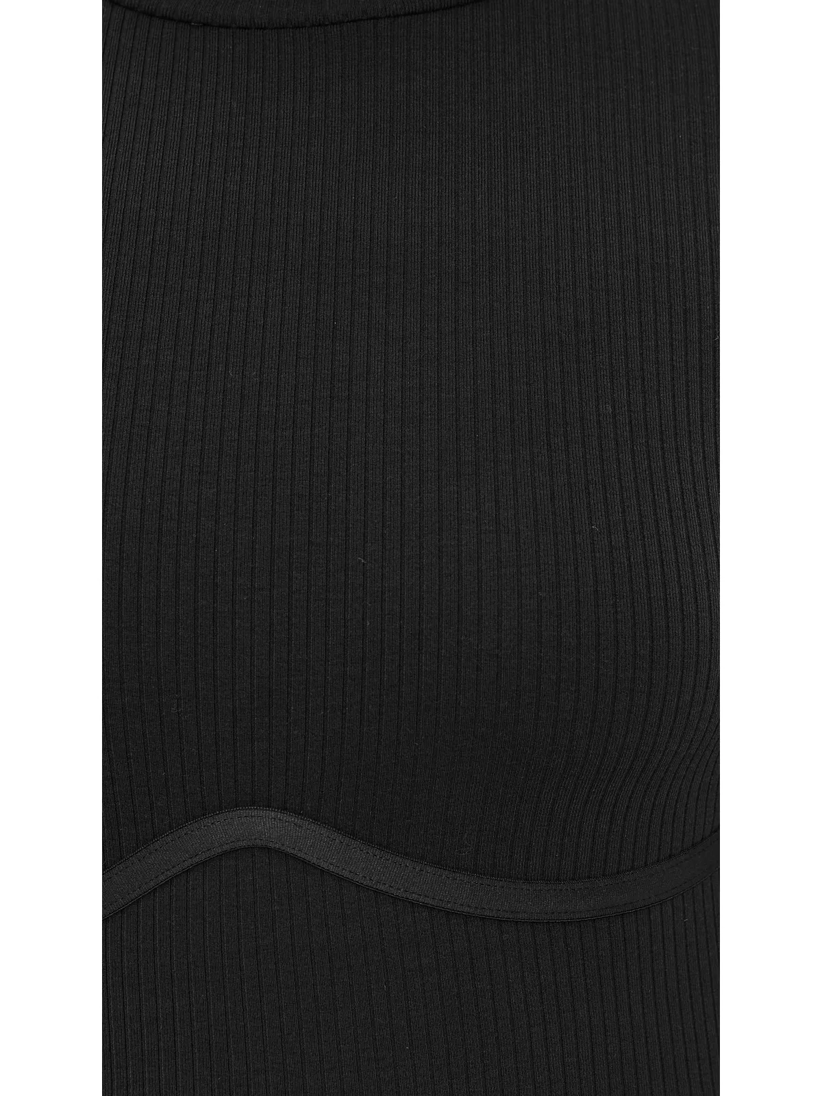 Fleur du Mal Hourglass Rib Mock Neck Thong ボディスーツ - 画像6