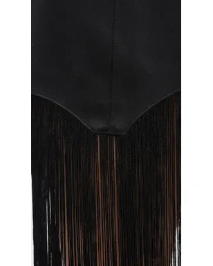 Fleur du Mal サテンフリンジマキシドレス - サムネイル6