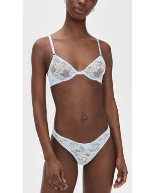 Fleur du Mal フルール・デュ・マル Fuller Cup Stretch Lace Demi Bra Forget Me Not - サムネイル5
