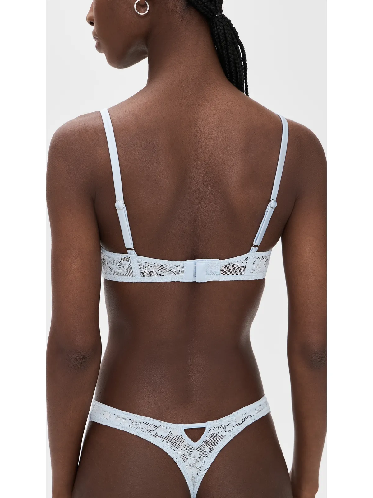 Fleur du Mal フルール・デュ・マル Fuller Cup Stretch Lace Demi Bra Forget Me Not - 画像3