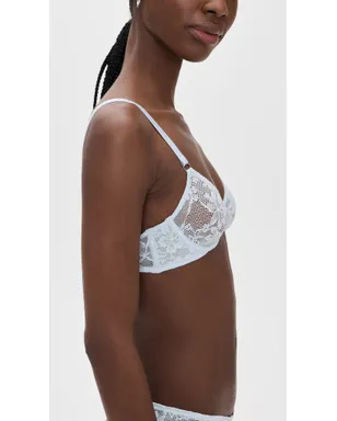 Fleur du Mal フルール・デュ・マル Fuller Cup Stretch Lace Demi Bra Forget Me Not - サムネイル4