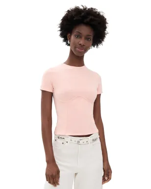 Fleur du Mal オーガニックコットンTシャツ ピンクレディ M - サムネイル1