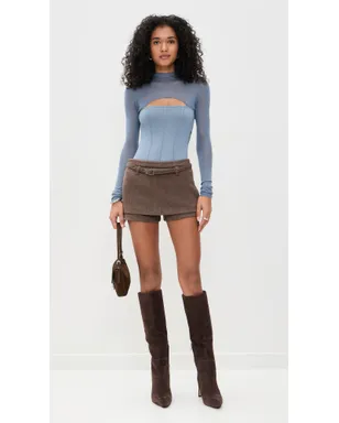 Fleur du Mal Kate ボディスーツ チャコールブルー - サムネイル5