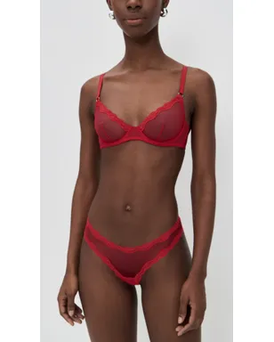 Fleur du Mal 透け感チュールのデミーブラ ルージュ - サムネイル5