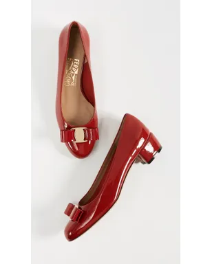 FERRAGAMO Vara ロー ヒール パンプス ロッソ - サムネイル5