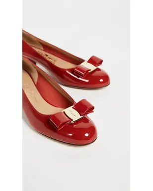 FERRAGAMO Vara ロー ヒール パンプス ロッソ - サムネイル6
