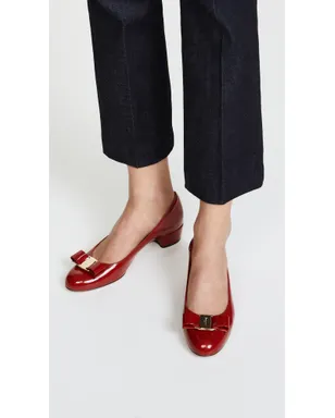 FERRAGAMO Vara ロー ヒール パンプス ロッソ - サムネイル3