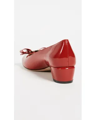 FERRAGAMO Vara ロー ヒール パンプス ロッソ - サムネイル4