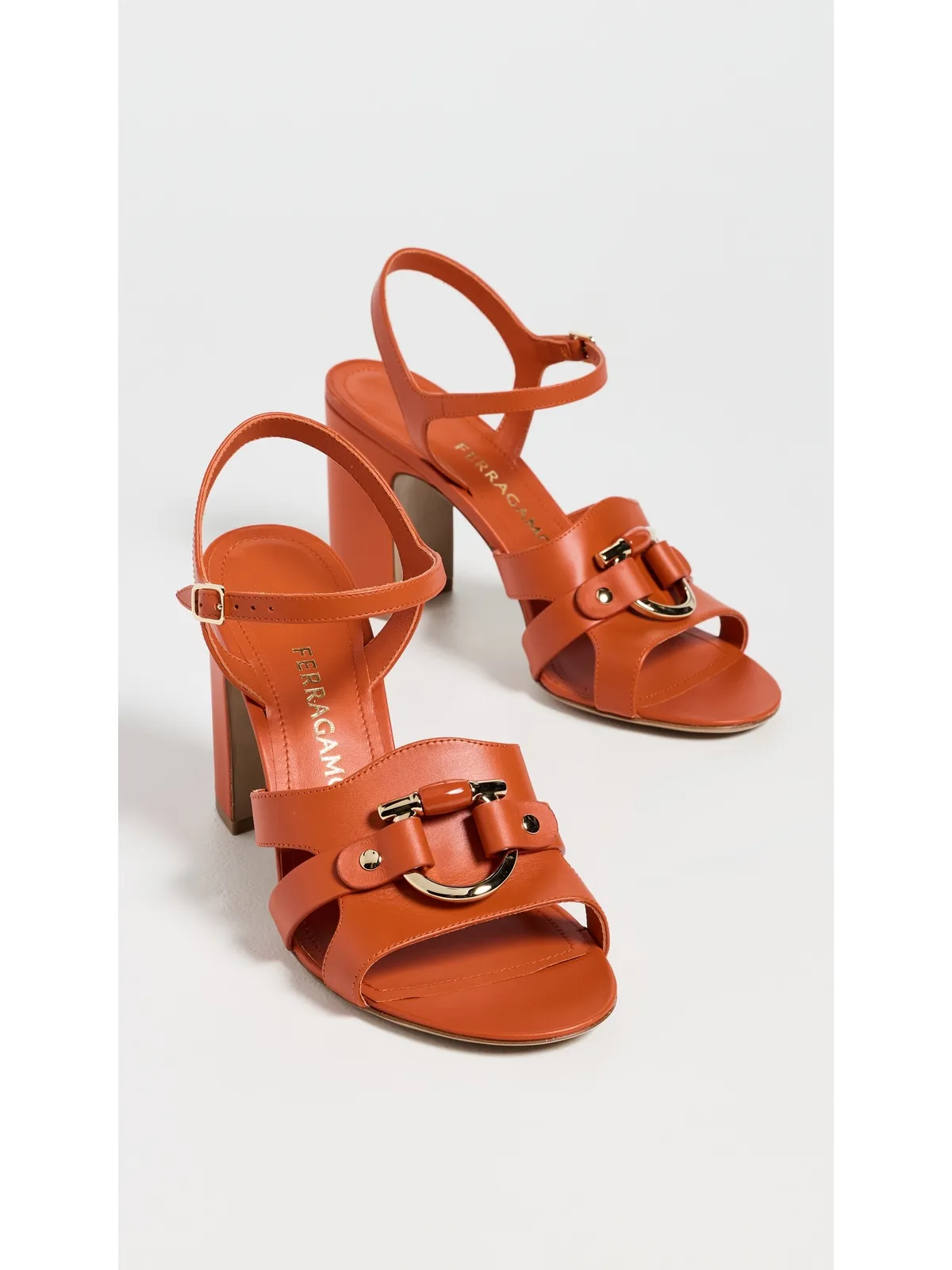 FERRAGAMO Lumya 85 サンダル ライトシエナ - 画像5