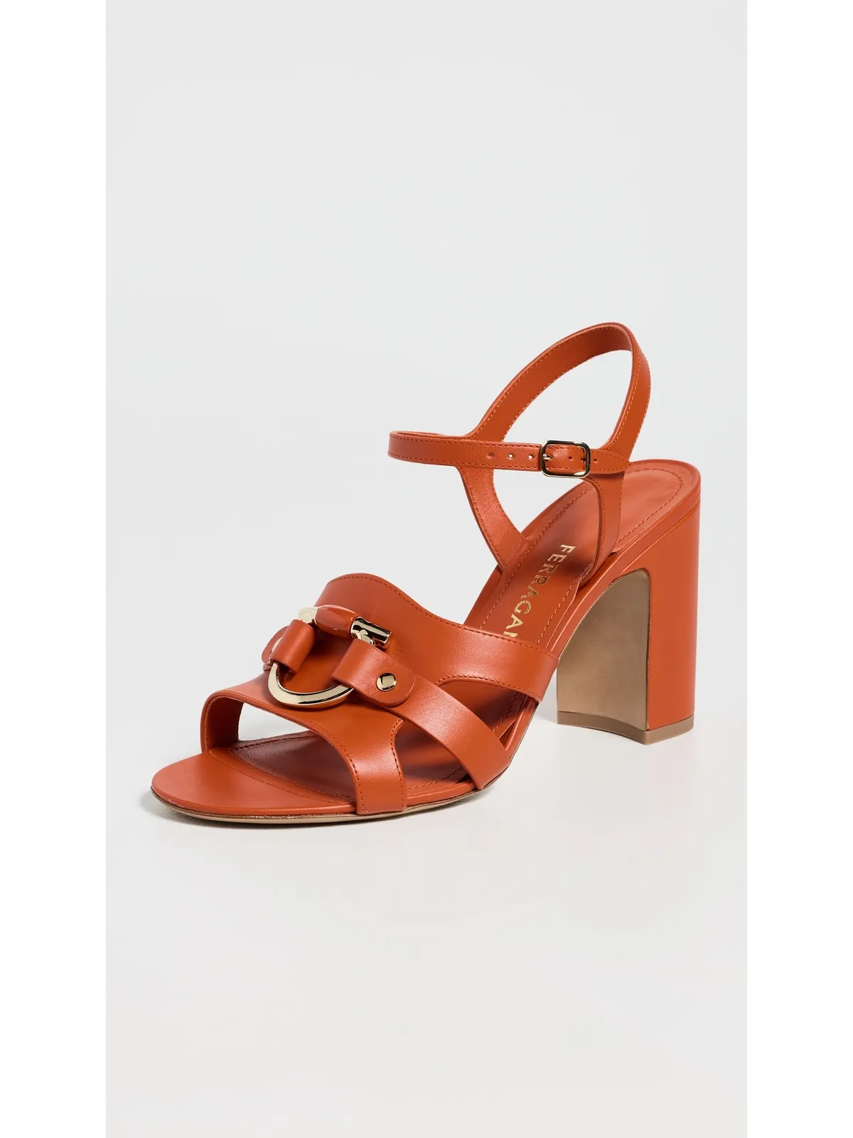 FERRAGAMO Lumya 85 サンダル ライトシエナ - 画像2