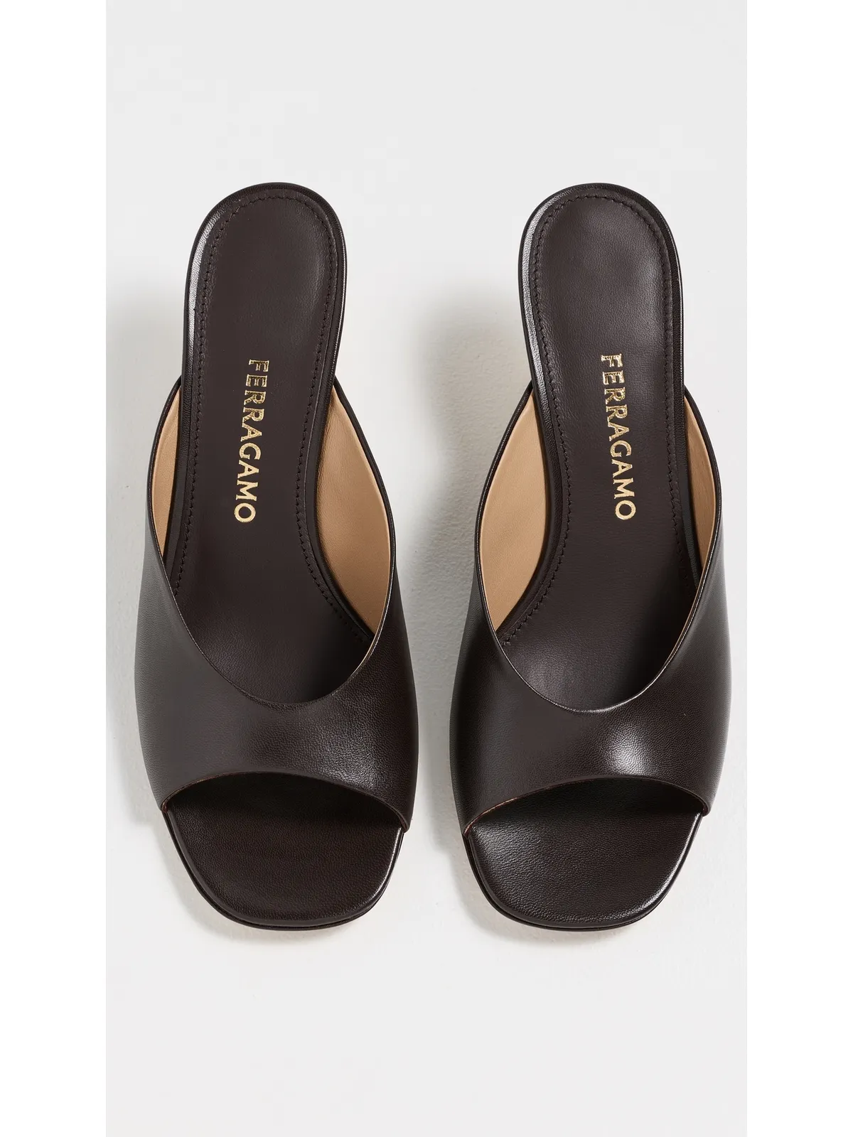 FERRAGAMO イゲア 55 レザー ミュール - 画像5