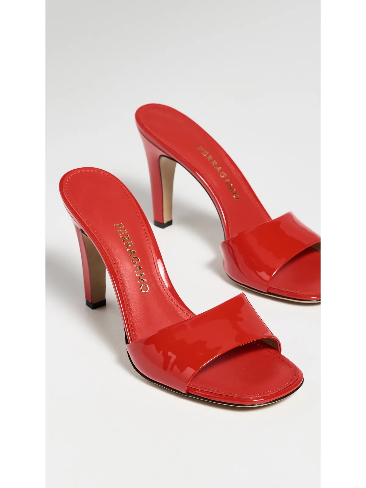 ビンテージ FERRAGAMO タティアナ 95 フレイム/ビスコット/レッド 6 - 画像5