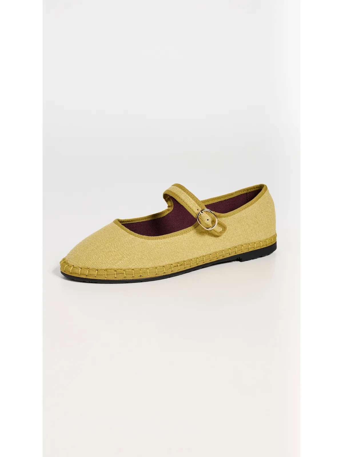 Flabelus Linen Mary Janes Yellow - 画像2