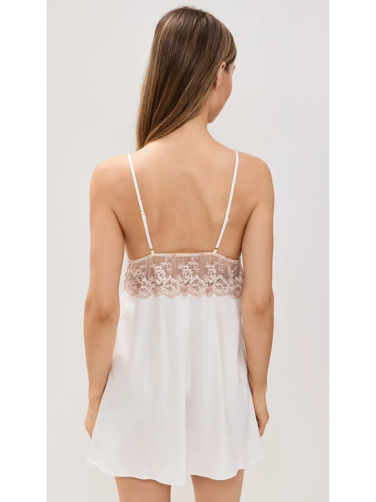 Flora Nikrooz Rosa Charmuse Chemise Ivory M - 画像3