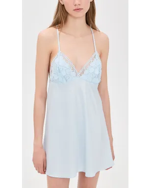 Flora Nikrooz カイリー シミーズ レース付き アイスブルー - サムネイル2