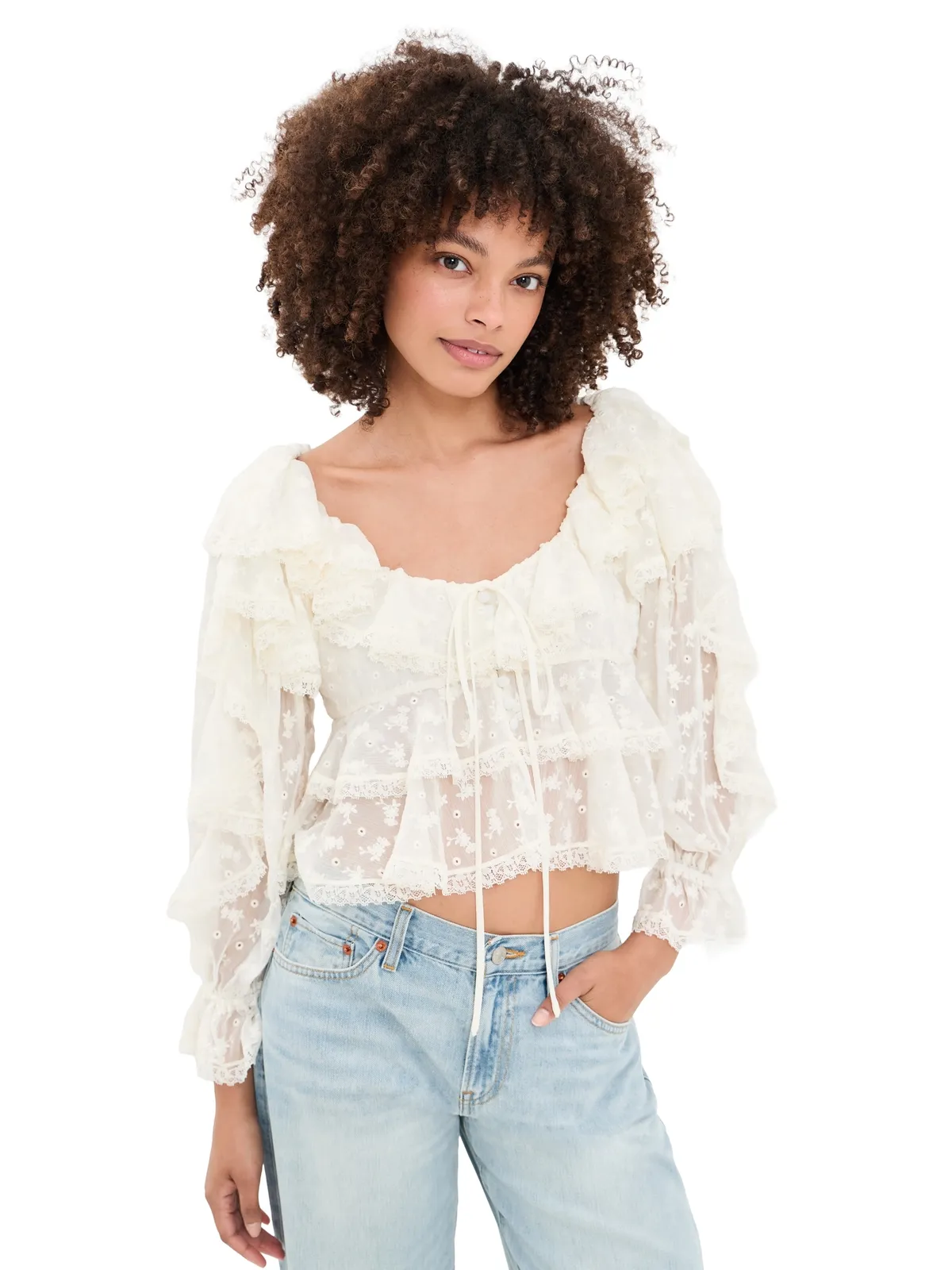 For Love & Lemons Lilou ブラウス - 画像1