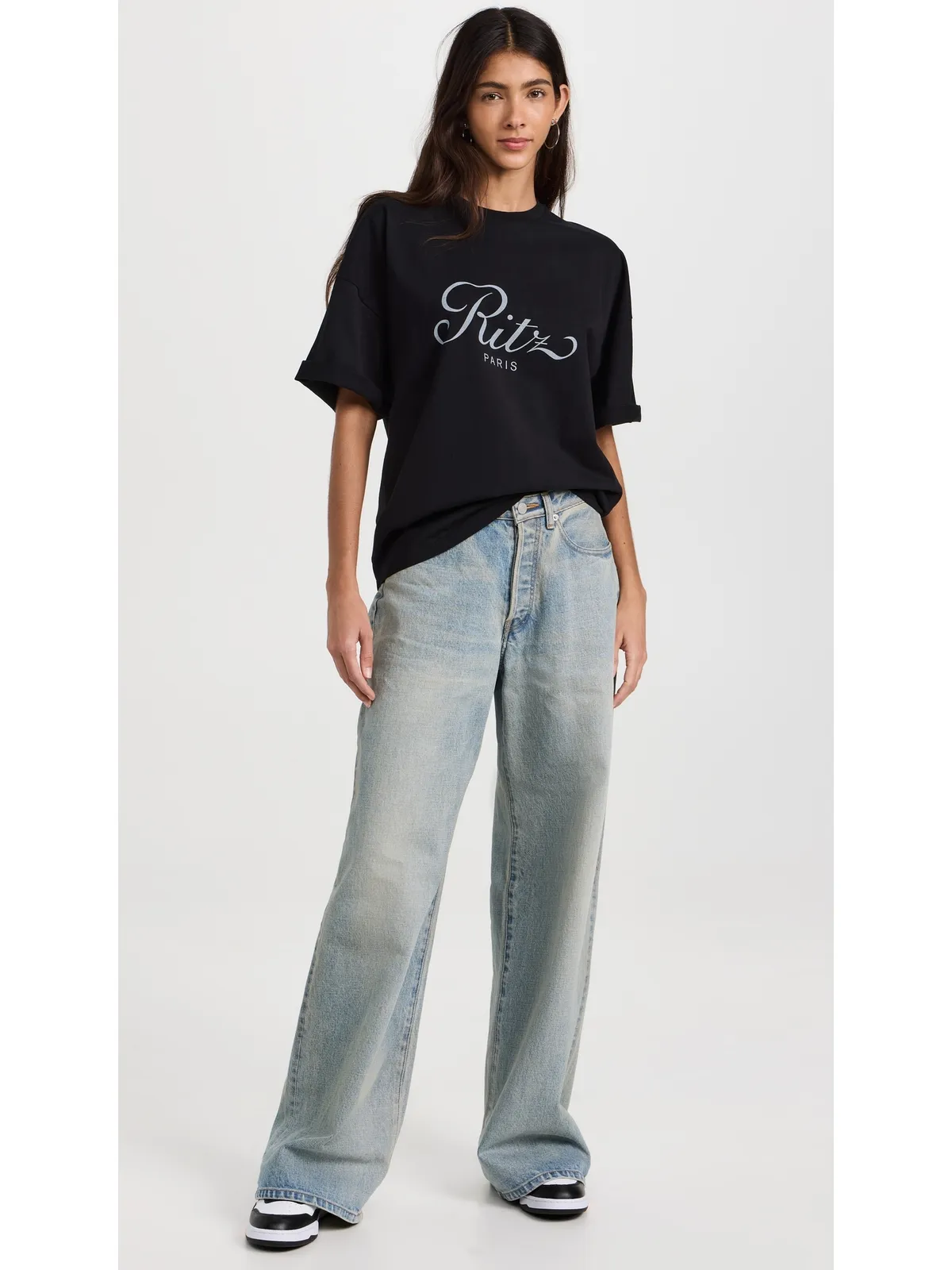 FRAME FRAME x Ritz Paris Tシャツ ブラック XS - 画像5