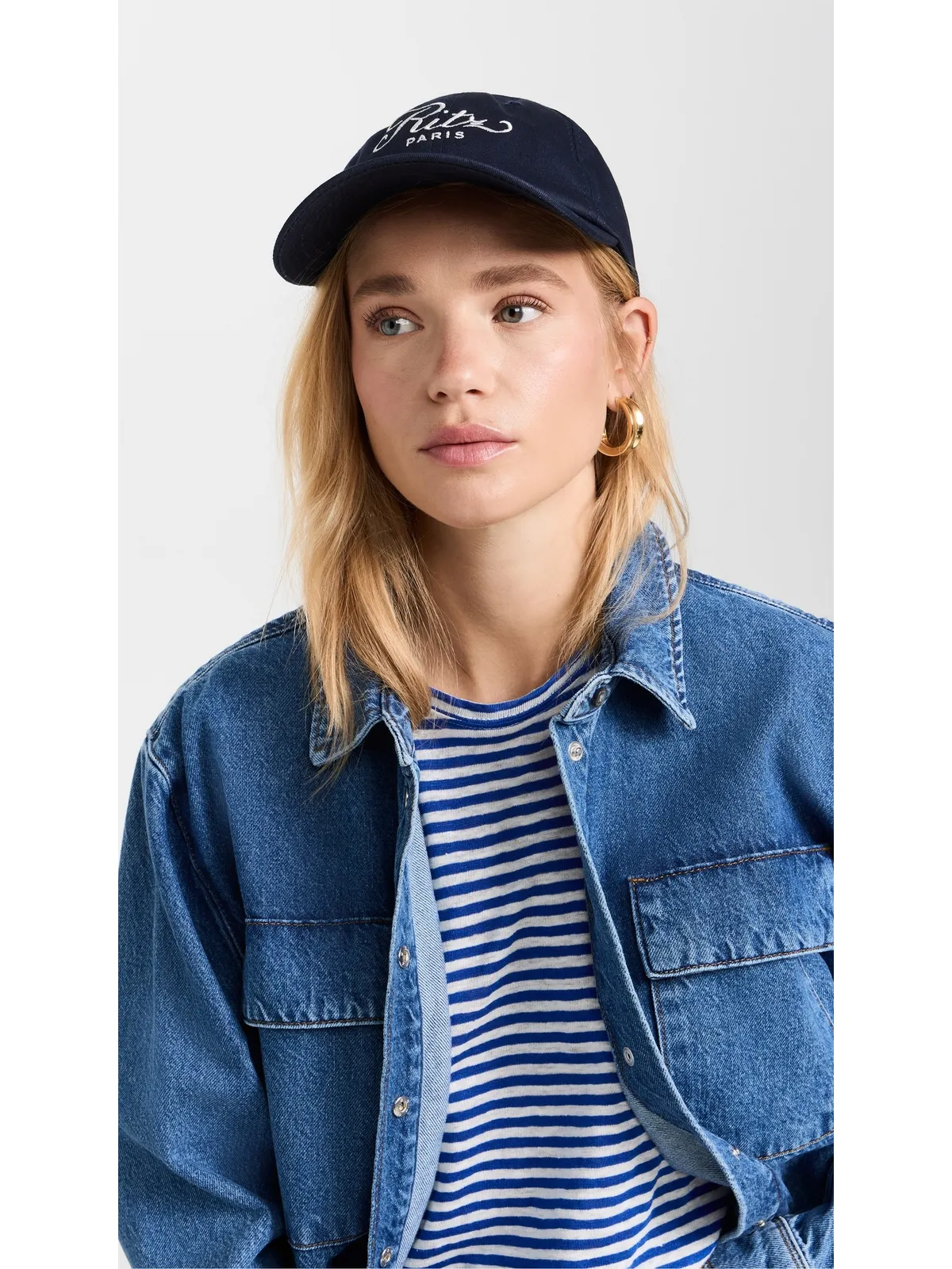FRAME FRAME x Ritz Paris ベースボールキャップ ネイビー ワンサイズ - 画像3