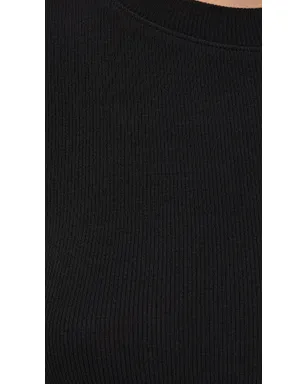 FRAME リブ クルー Tシャツ ブラック M - サムネイル6