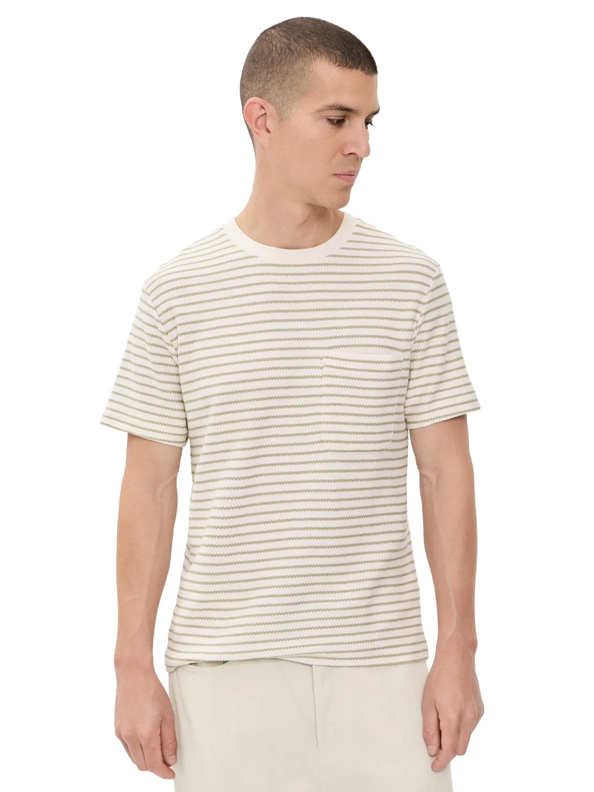 FRAME リブ編みストライプTシャツ - 画像1