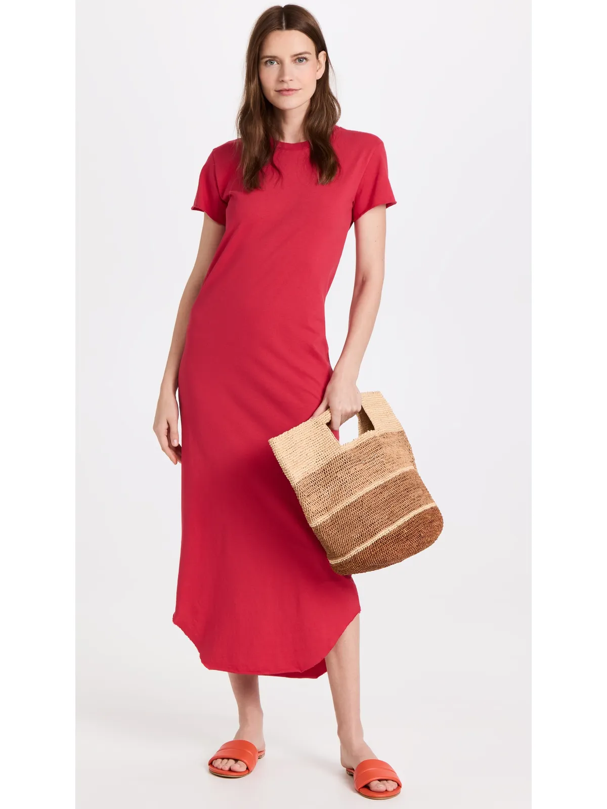 Frank & Eileen Perfect Tee Dress ダブルデッカーレッド - 画像5