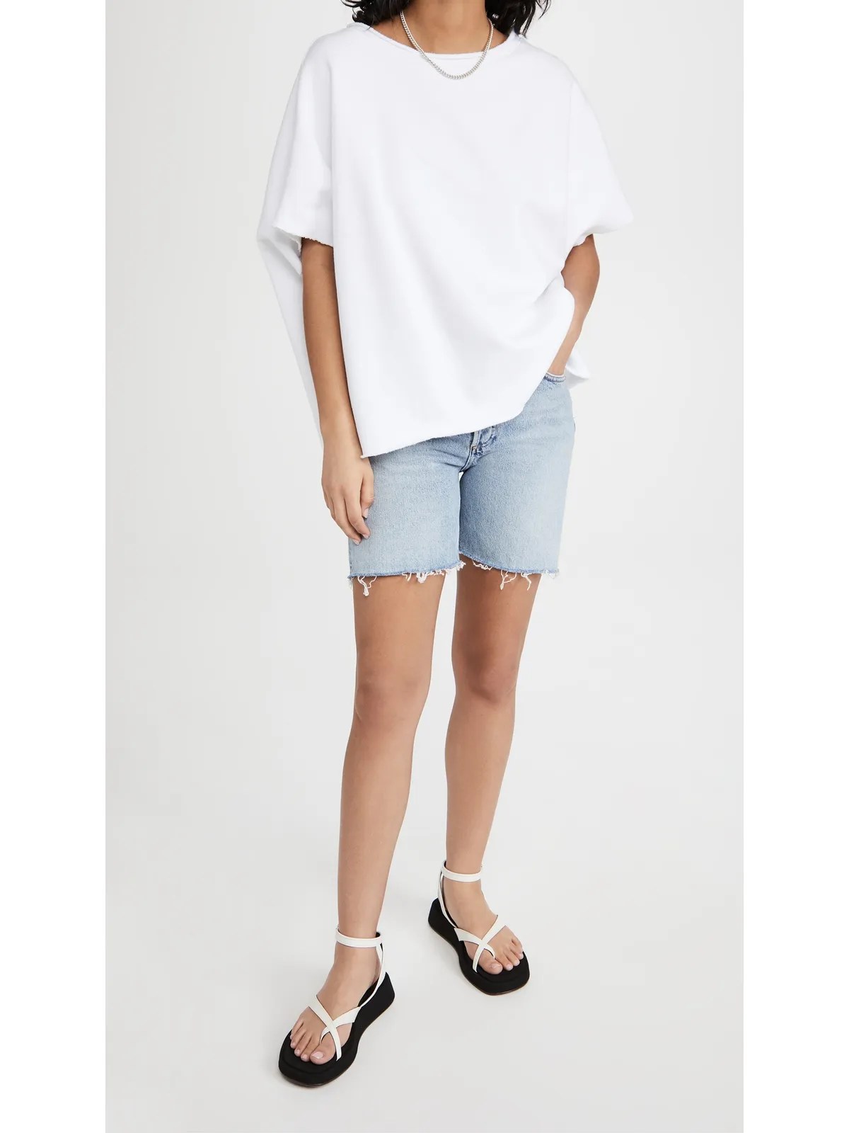 Frank & Eileen ケープレットTシャツ ホワイト - 画像5