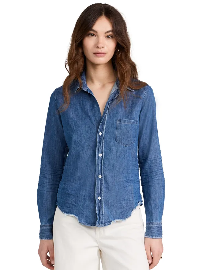Frank & Eileen Frank & Eileen テーラードボタンアップシャツ ヴィンテージストーンウォッシュインディゴの商品画像