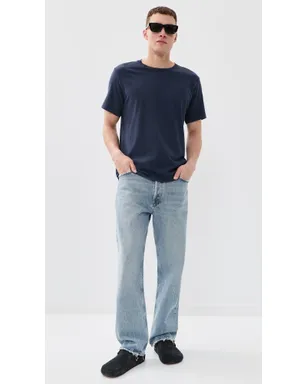 Frescobol Carioca ディニス リネンブレンドTシャツ ミッドナイトブルー - サムネイル5