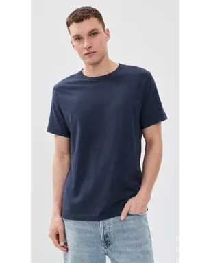Frescobol Carioca ディニス リネンブレンドTシャツ ミッドナイトブルー - サムネイル2