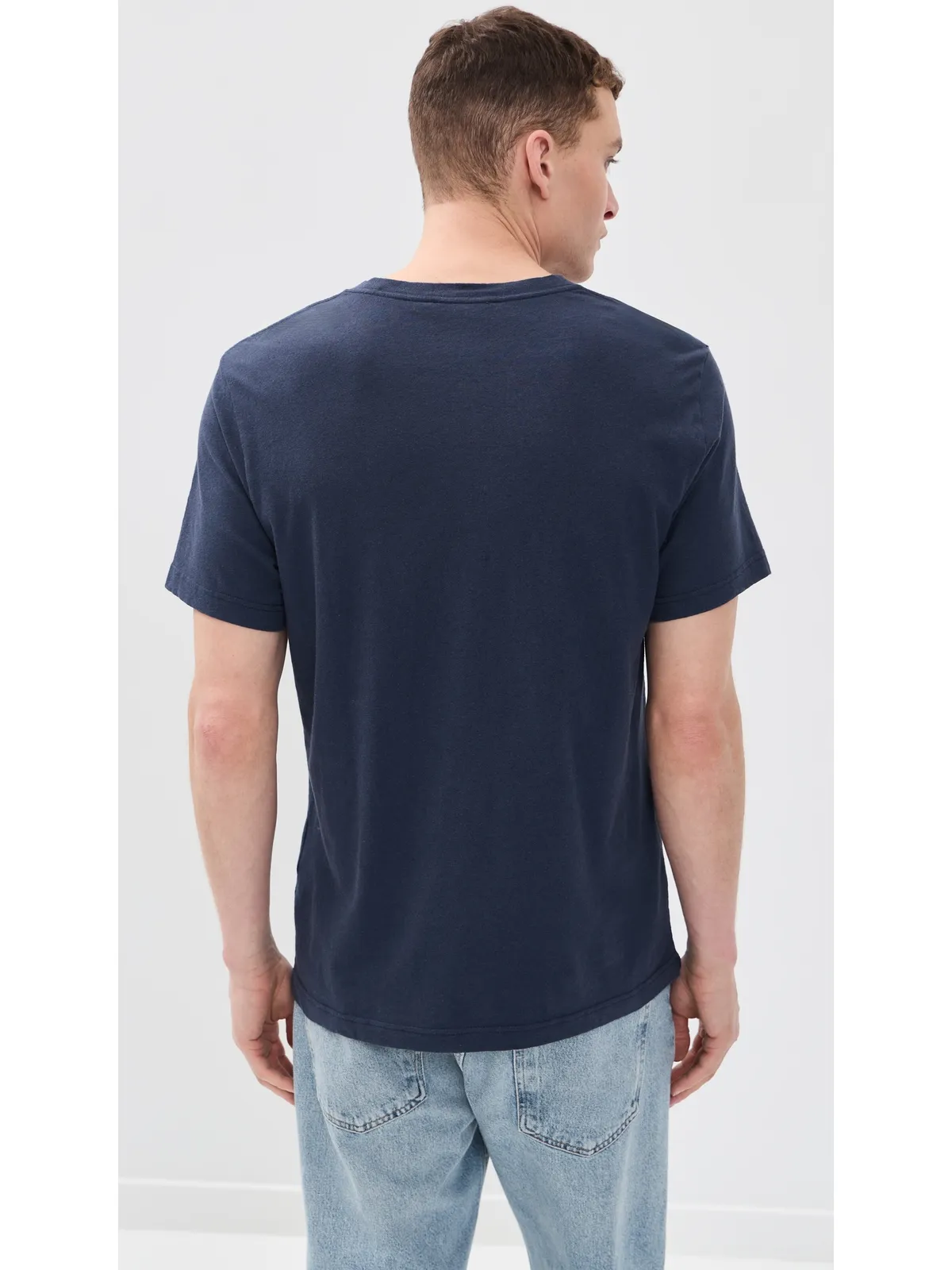 Frescobol Carioca ディニス リネンブレンドTシャツ ミッドナイトブルー - 画像3