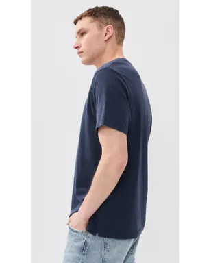 Frescobol Carioca ディニス リネンブレンドTシャツ ミッドナイトブルー - サムネイル4