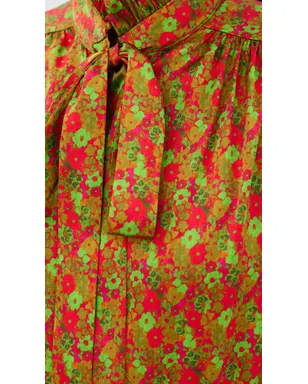 FRANÇOISE Maria シルク ブラウス 花柄 レッド - サムネイル6