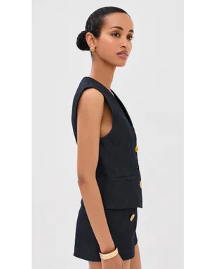 FRANÇOISE Anita ウエストコート Indigo - サムネイル4