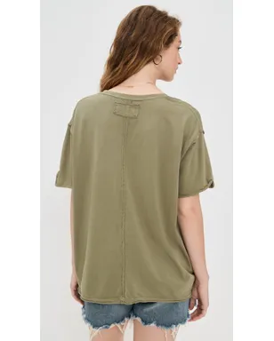 Free People ニナTシャツ オリーブストーン - サムネイル3