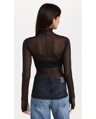 Free People オン・ザ・ドット レイヤリング ブラウス ブラック - サムネイル3