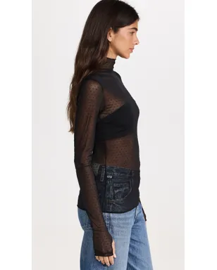 Free People オン・ザ・ドット レイヤリング ブラウス ブラック - サムネイル4