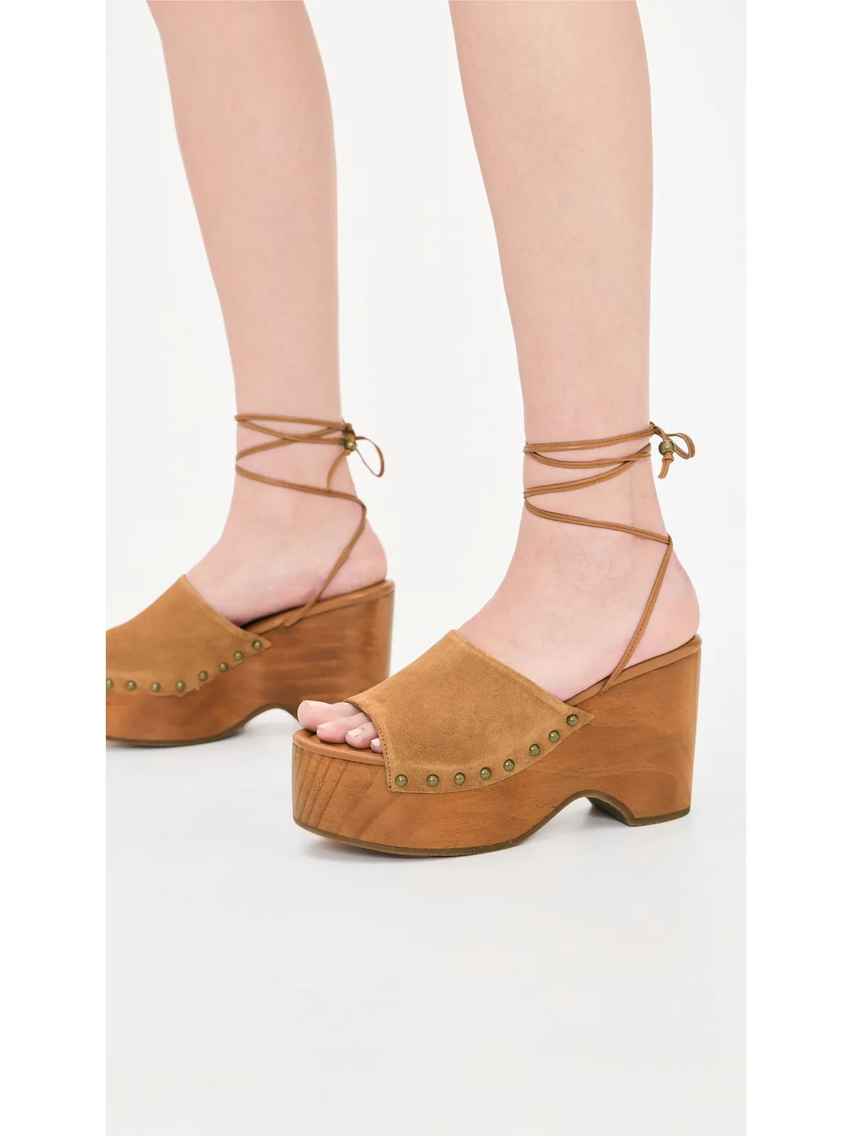 Free People フロントロー・ラップ・クロッグ ヴァシェタ ヴォヤージュ スエード - 画像5