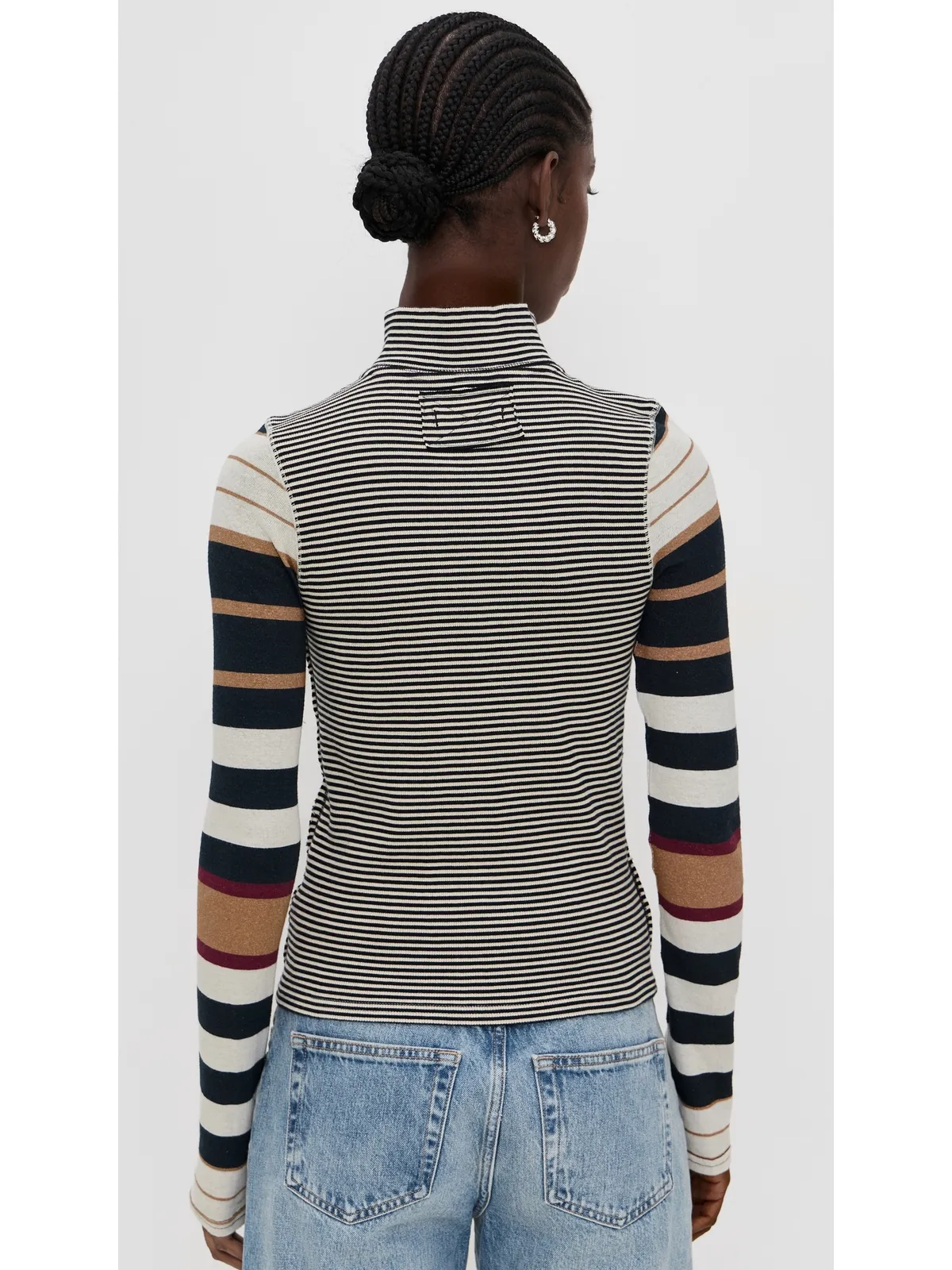 Free People Avery Zip Up Black Combo - 画像3