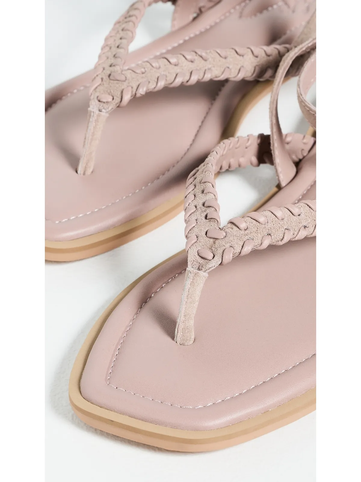 Free People ウェイバーリー ホイップステッチ トングサンダル パールブッシュ スエード - 画像6