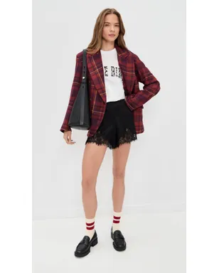 Free People Dean ダブルブレストブレザー プラムコンボ - サムネイル5