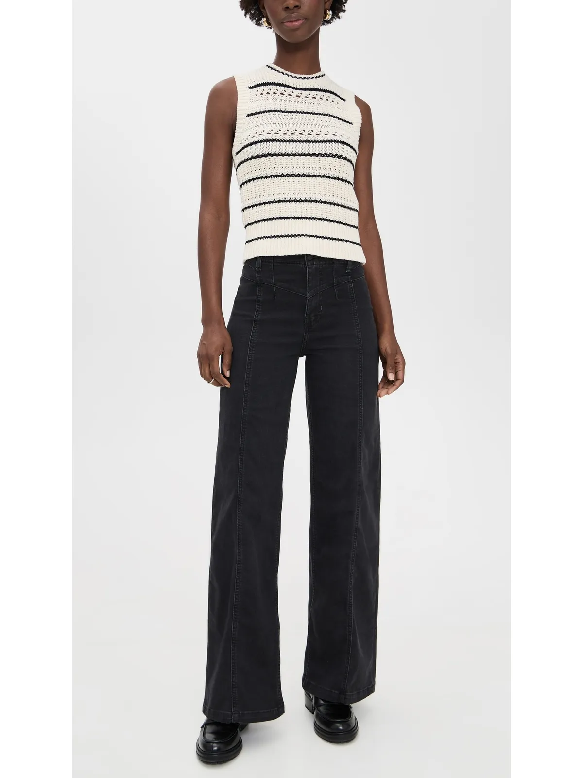 Free People リブレ ワイドレッグジーンズ - 画像5